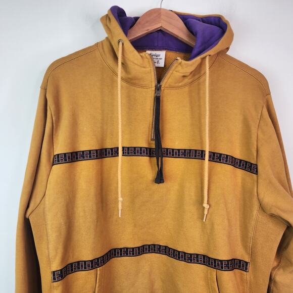 Bodega Hidden in Plain Sight Quarter Zip Hoodie Sweatshirt Large - Picture 2 of 7